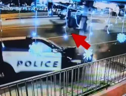 Mobil Polisi LA Tabrak Pejalan Kaki di Penyeberangan