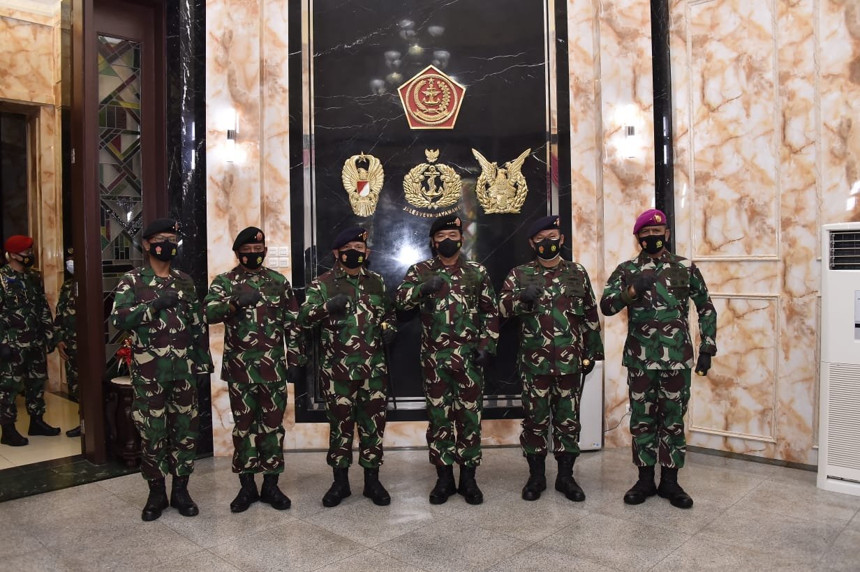 Panglima TNI Terima Laporan Kenaikan Pangkat 5 Perwira Tinggi