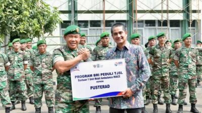 Pusterad Mabes TNI Terima Ambulance TJSL dari BRI Kanwil Jakarta 2