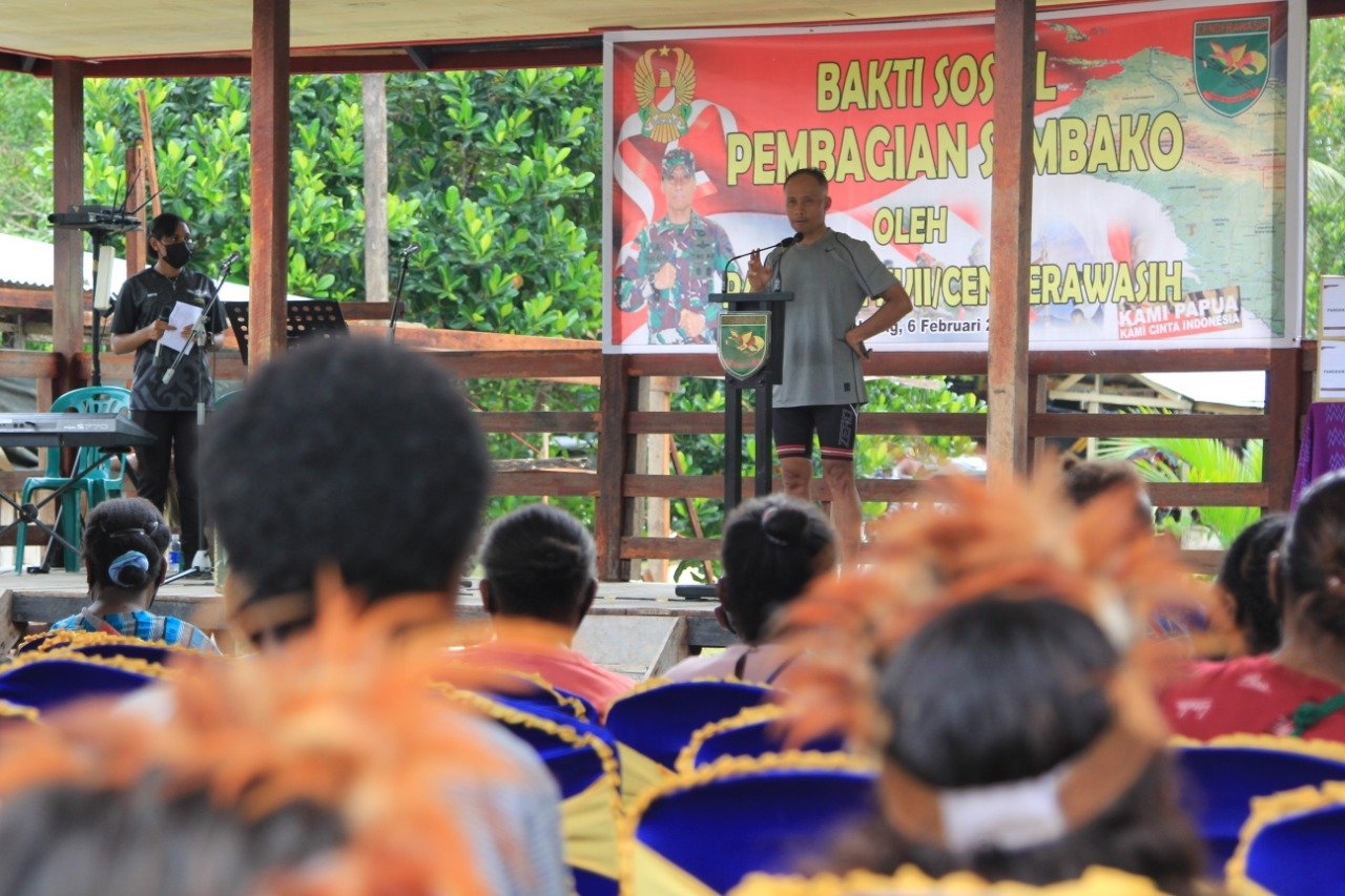 Pangdam Cenderawasih Ajak Masyarakat Kali Biru Tingkatkan Imun Lewat Bersepeda