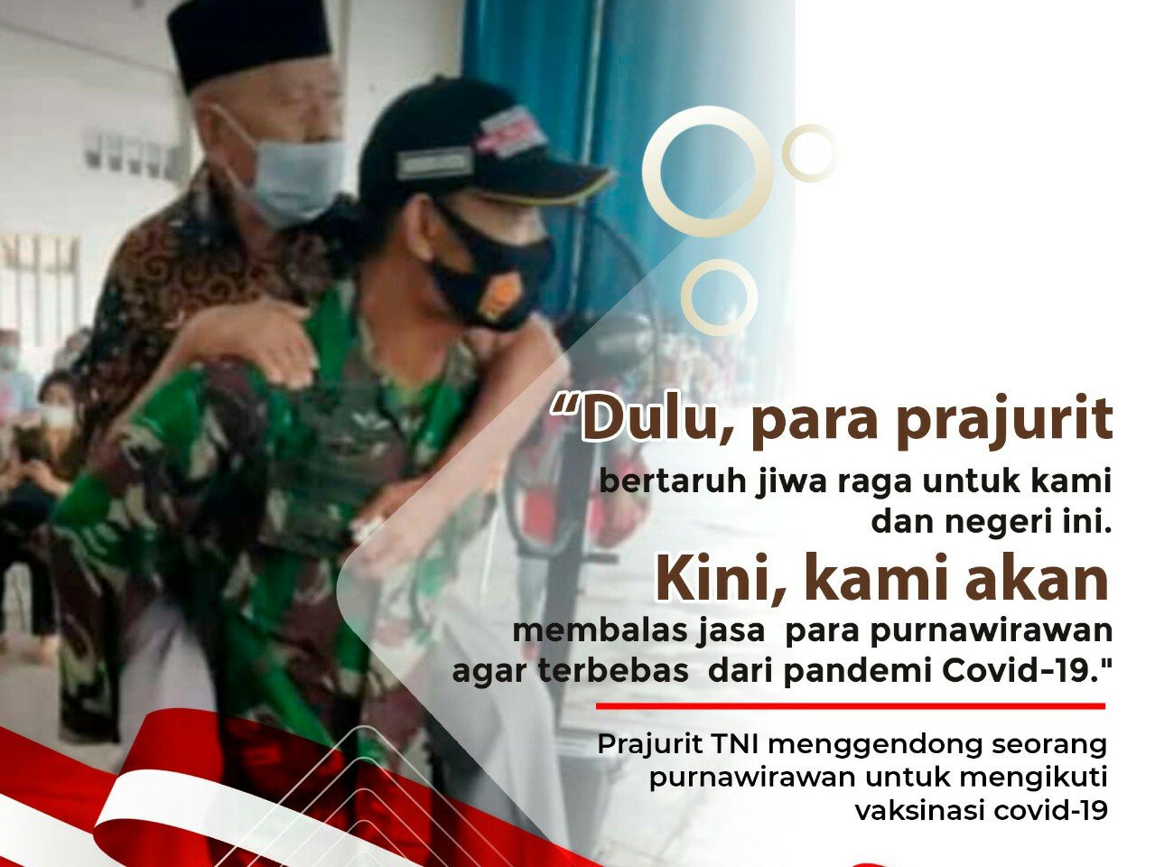 TNI Tanpa Henti Bantu Vaksinasi Covid-19 Purnawirawan di Depohar 50