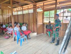 Yonif 126/KC Bangun Karakter Anak di Perbatasan Papua
