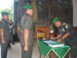 Brigjen TNI E Reza Pahlevi Pimpin Serah Terima Kasiter dan Kasiren Korem 174 ATW Merauke