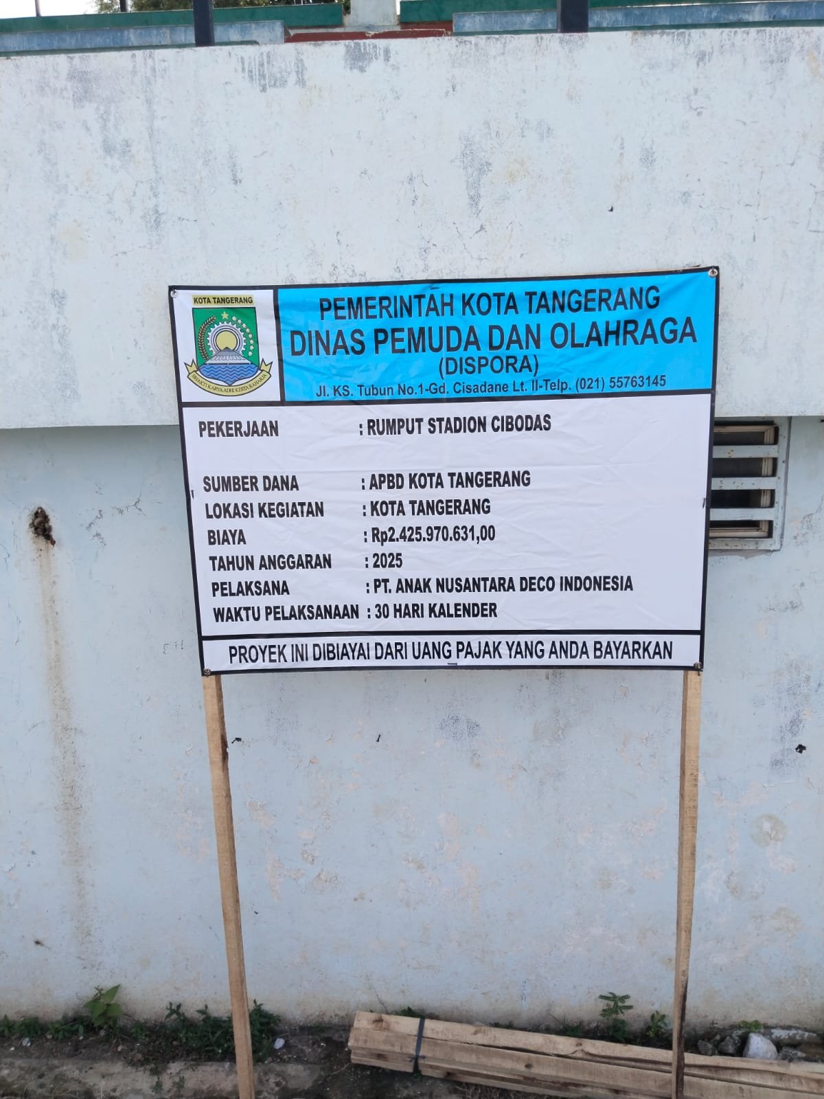 Stadion Cibodas Rp2,4 Miliar: Anggaran Digunakan Tapi Bukti Fisik Minim