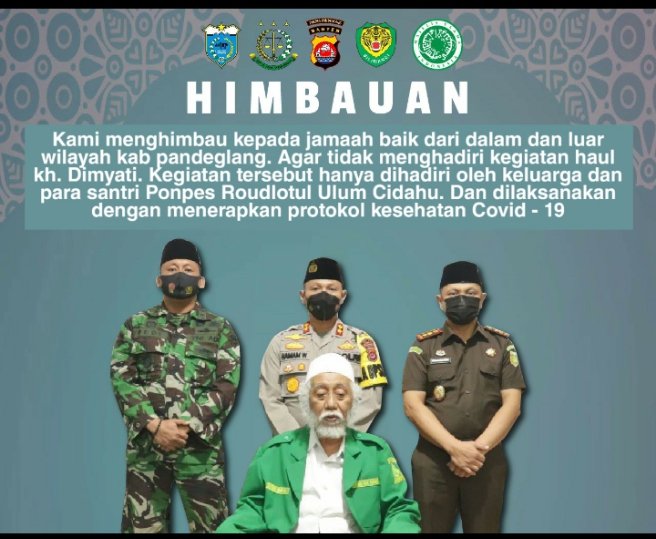 Abuya Muhtadi Minta Warga Luar Pandeglang Tak Datang ke Haul KH Dimyati