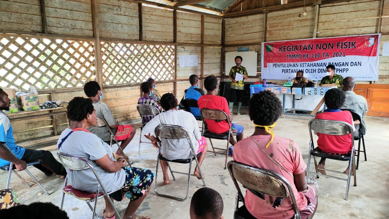 Kodim 1711/BVD TNI Manunggal Membangun Desa Gelar Penyuluhan Ketahanan Pangan