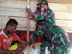 Pemuda Malaria Dibantu Tim Satgas Yonif 413 Kostrad