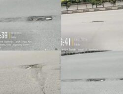 Lubang di Jalan Sudirman Ancam Keselamatan Pengendara