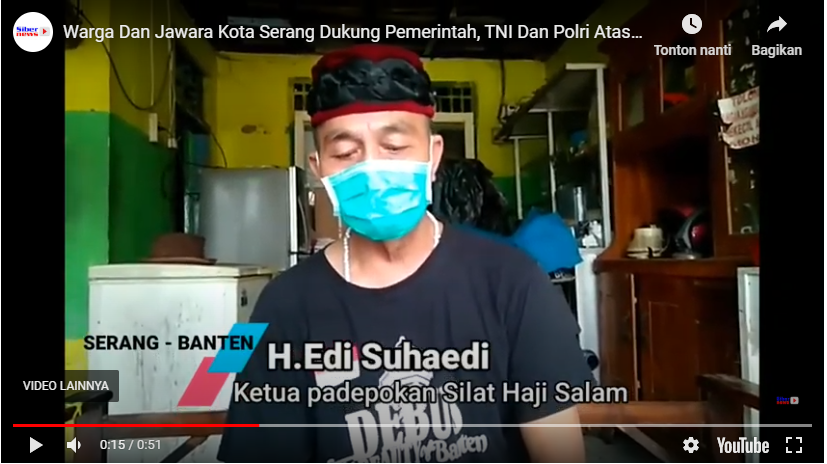Warga dan Jawara Kota Serang Dukung Upaya TNI Polri Tangani Covid-19