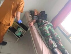 Satgas Pamrahwan Yonif RK 751 VJS Bantu Warga Butuh Donor Darah