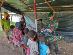 Pos Makki Yonif Mekanis 203/AK Gelar Pengobatan Gratis untuk Warga Sekitar