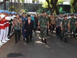 Kasum TNI Sambut Wapres RI di Markas Paspampres