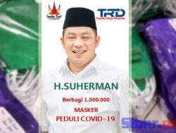 Suherman TRD Sumbang 1 Juta Masker untuk Warga Sumbar Terdampak Covid-19