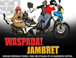 Polres Pringsewu Ingatkan Bahaya Jambret, Hentikan Main Ponsel Saat Berkendara