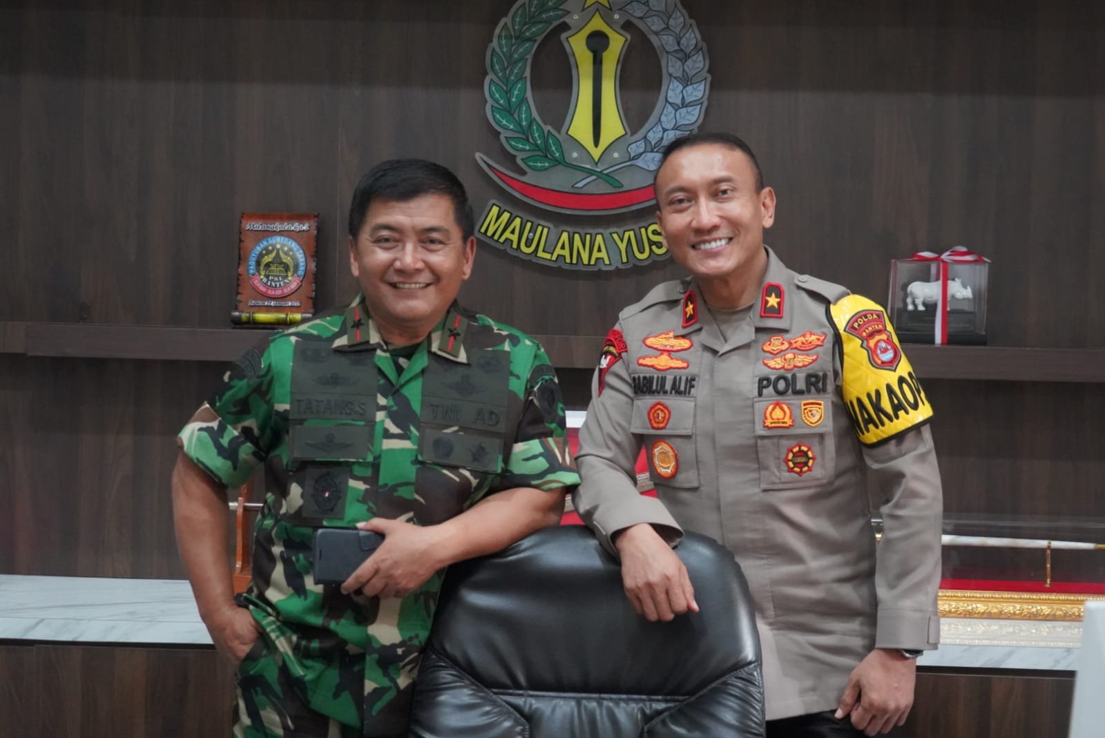 Danrem 064/MY Terima Kunjungan Wakapolda Banten di Acara Silaturahmi Lebaran