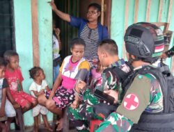Satgas Pamtas Yonif Raider 200/BN Layani Pengobatan Gratis Warga Papua