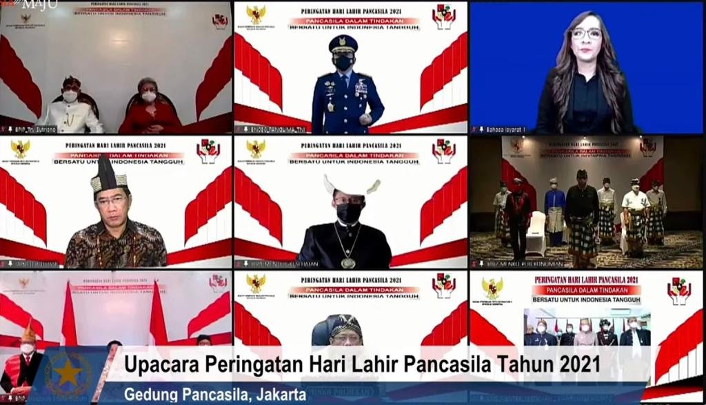 Panglima TNI Hadiri Upacara Hari Lahir Pancasila Secara Daring