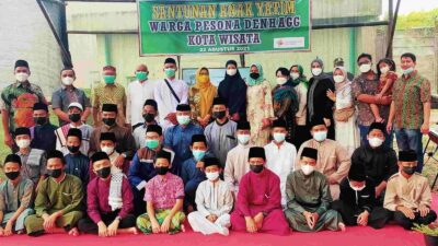 Kombes Pol Kurniadi dan PWKW RW Den Haag Santuni Anak Yatim