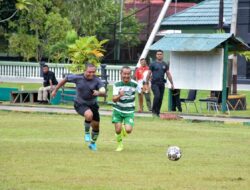 Pangdam Pattimura Pererat Kebersamaan Lewat Pertandingan Bola Bersama Media