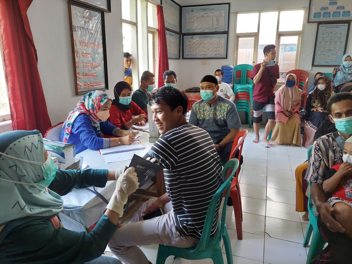 AKP Aam Marto Hadiri Kegiatan Vaksinasi di Desa Katapang Wanasalam