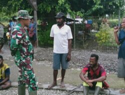 Warga Perbatasan Papua Senang Disambang Satgas Yonif 126/KC