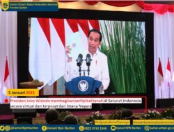 Presiden Jokowi Bagikan Sertipikat Secara Virtual di Banten sebagai Bentuk Komitmen