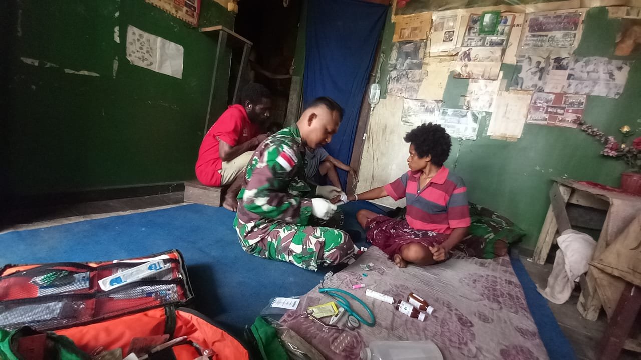 Satgas Yonif 126/KC Tanggap Malaria di Perbatasan RI-PNG