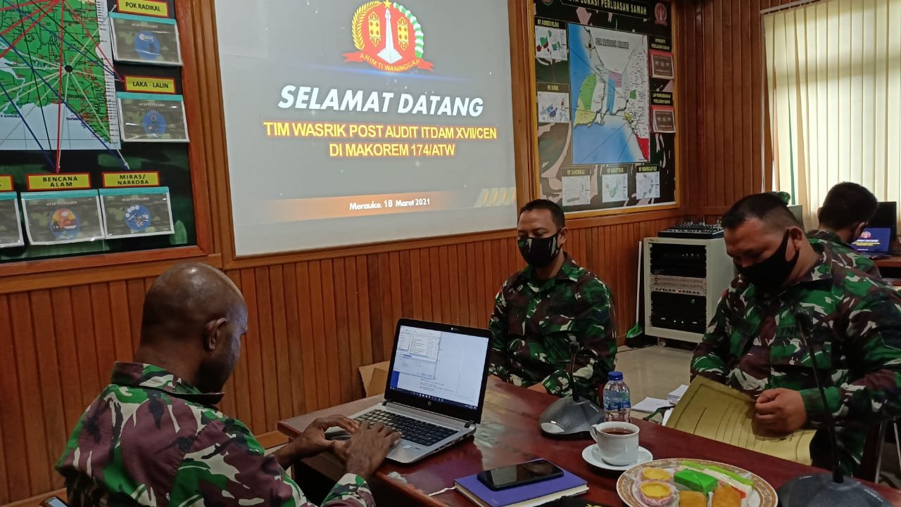 Danrem 174 Merauke Terima Kunjungan Tim Wasrik Itdam XVII/Cenderawasih
