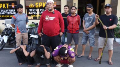 Tim Jawara Street Crime Polres Cilegon Tangkap Tiga Remaja Mau Tawuran