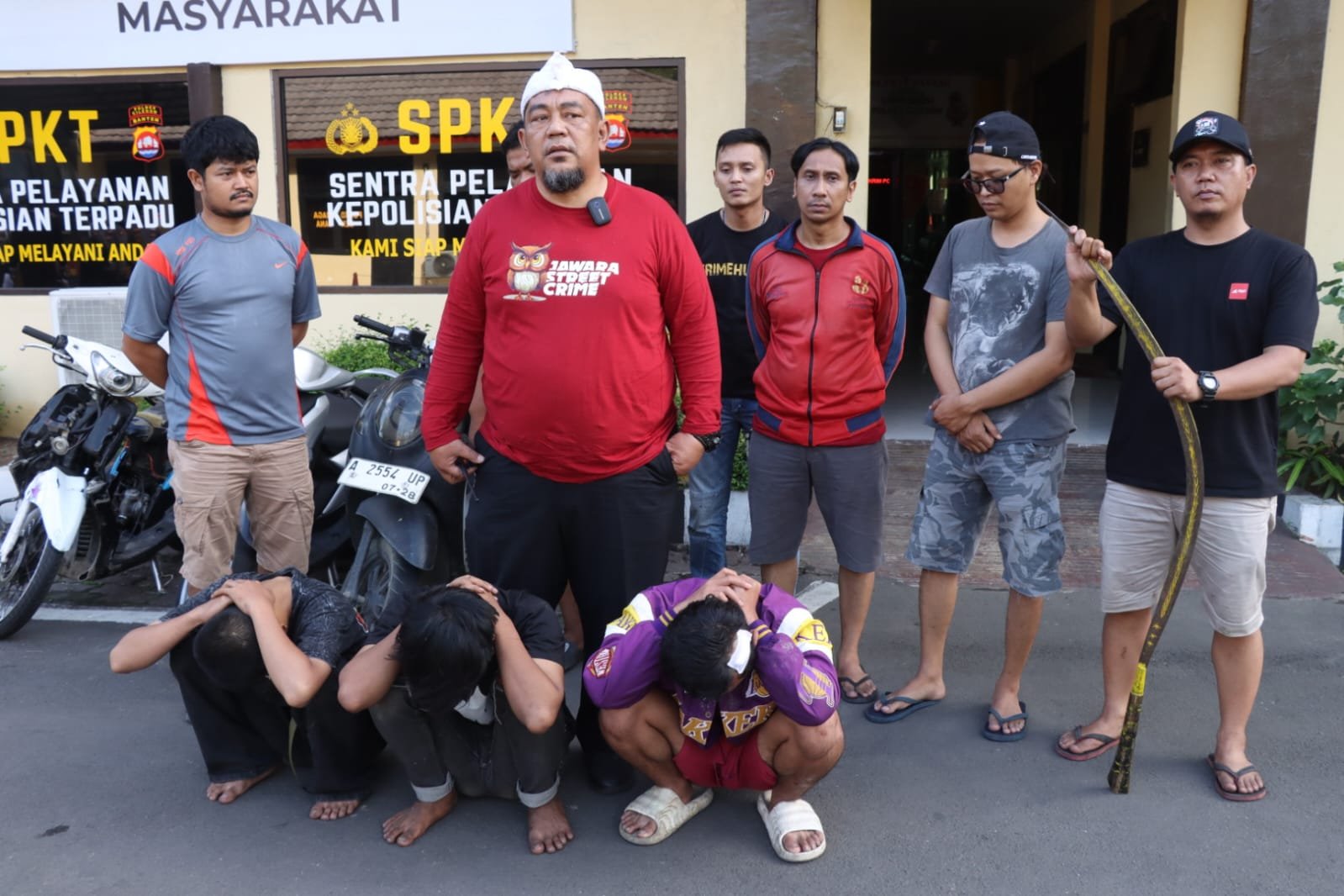 Tim Jawara Street Crime Polres Cilegon Tangkap Tiga Remaja Mau Tawuran