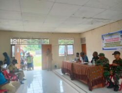 Satgas Yonif 126/KC Hadiri Rapat Se-Distrik Waris Dukung Program Pemerintah