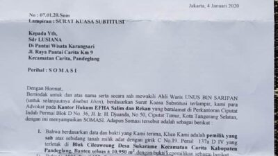 Lucya: Somasi Karangsari Menyasar Salah Orang