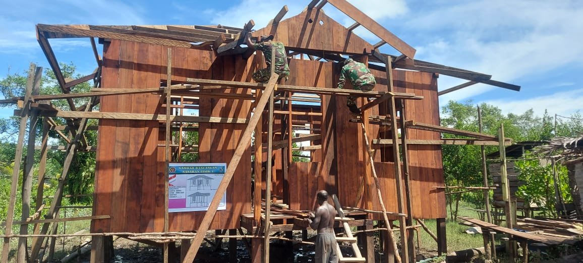 Personel Satgas TMMD Ke-114 Kejar Target Tanpa Mengenal Lelah