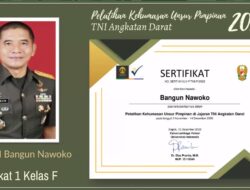 Brigjen TNI Bangun Nawoki Raih Peringkat 1 Pelatihan Kehumasan Pimpinan TNI AD 2020