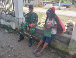 Satgas Yonif Raider 142/KJ Peduli Ibu Hamil dan Menyusui, Berikan Bantuan