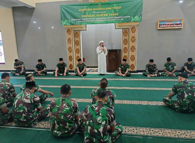 Danrem 064/MY dan Jajaran Peringati Nuzulul Qur'an 1444 H