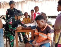 Yonif 143/TWEJ Tingkatkan Kesehatan Warga Perbatasan Papua