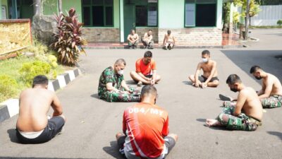Kompak, Anggota Korem 064/MY Jemur Diri Lawan Covid-19