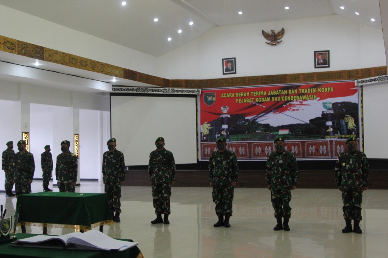 Pangdam XVII/Cenderawasih Pimpin Serah Terima Jabat Pejabat Kodam
