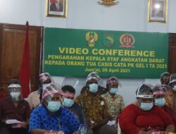 Danrem Merauke dan Orang Tua Casis Ikuti Pengarahan Kasad Secara Virtual