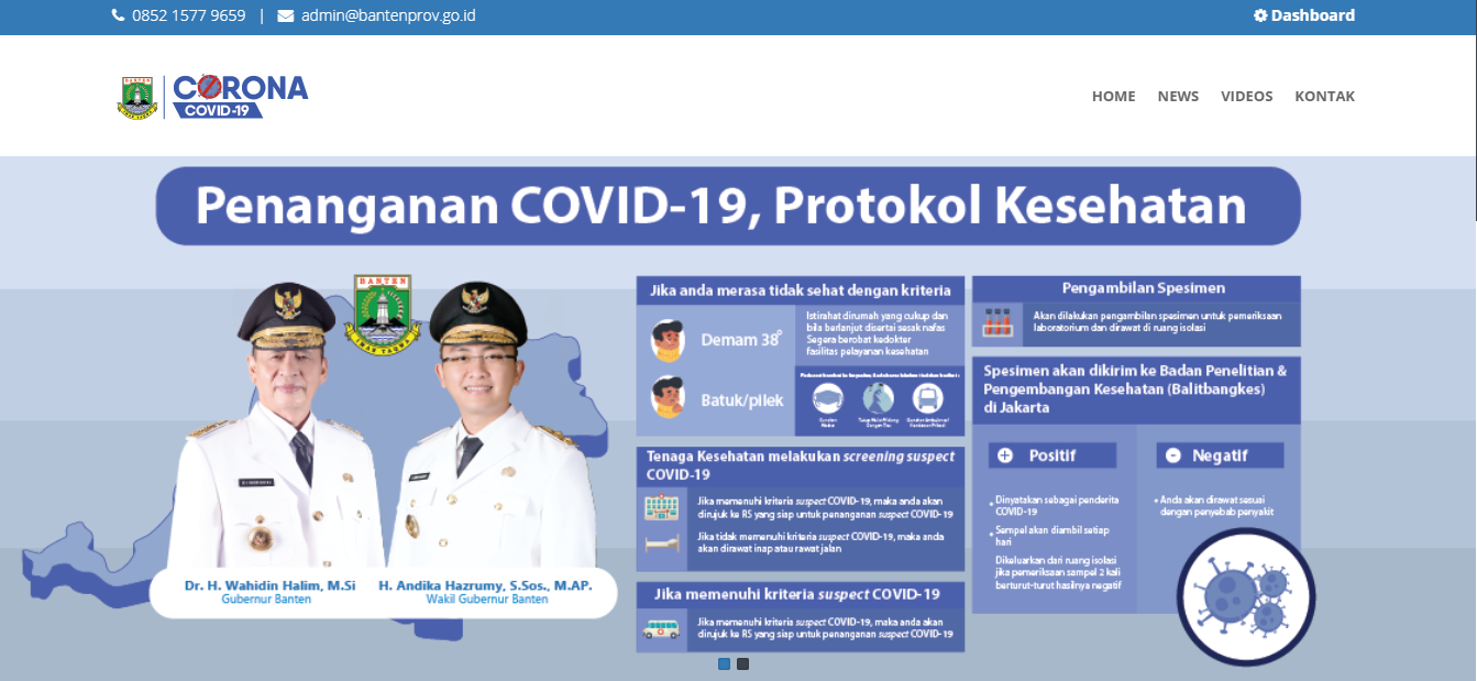 Pemprov Banten Luncurkan Situs Infocorona untuk Tingkatkan Kesiapsiagaan