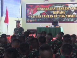 Danrem 174/ATW Kunjungi Personel Satgas Yonif 125/Simbisa dan Beri Pembekalan