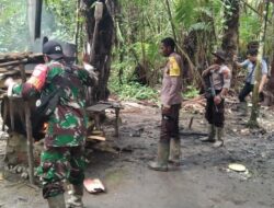 Sinergitas Babinsa Koramil 1710-07 Mapurujaya dan Polsek Gelar Sweeping Gabungan Jaga Keamanan