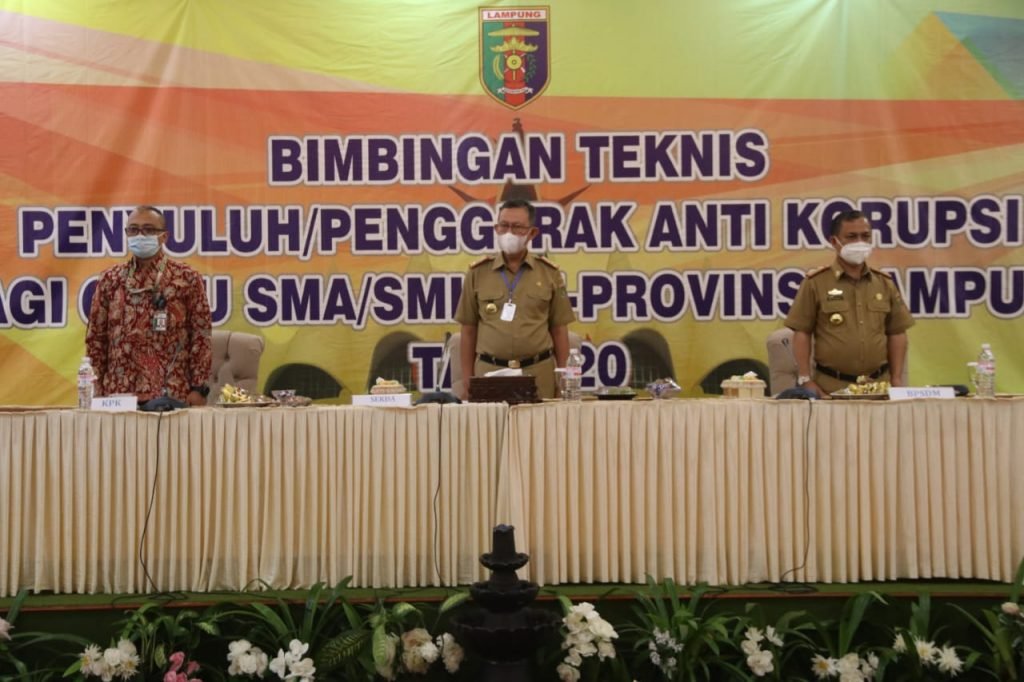 Pemprov Lampung Adakan Bimtek Anti Korupsi untuk Guru