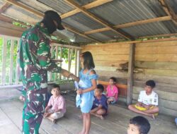 Satgas Pamtas Yonif 642 Tanamkan Pancasila pada Generasi Muda