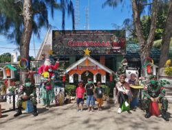 Akhir Pekan, Warga Jayapura Ramai Kunjungi Pondok Natal Satgas Yonif MR 413 Kostrad