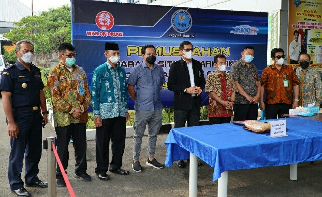 Sinergi Pemberantasan Narkoba, Ditresnarkoba Hadiri Pemusnahan di BNNP Banten