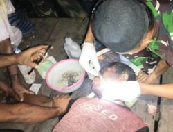 Satgas Yonif 143/TWEJ Bantu Warga yang Jadi Korban Amukan Babi Hutan