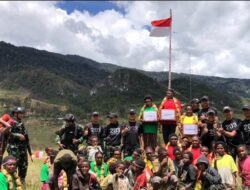 Yonif Mekanis 203/AK Ajak Masyarakat Malagayneri Hidup Sehat Lewat Lomba Voli