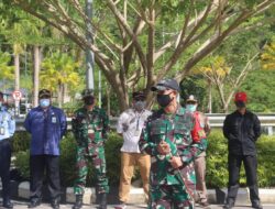 Satgas Yonif 642 dan Stakeholder Sterilisasi Perbatasan Cegah Covid-19